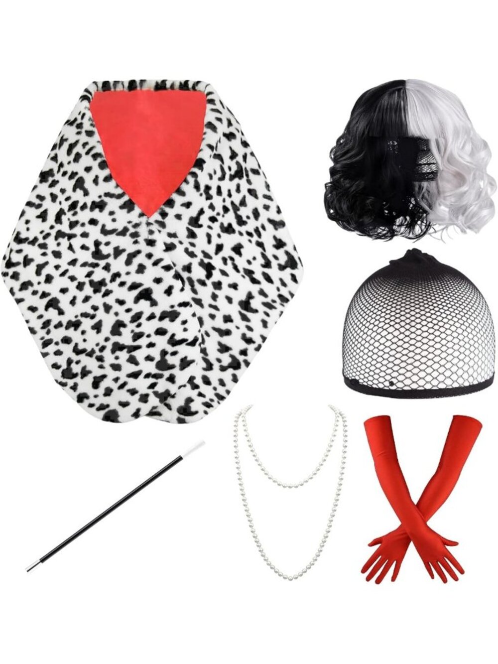 Women's Halloween Costume Cape & Accessory Set for Themed Parties & Cosplay